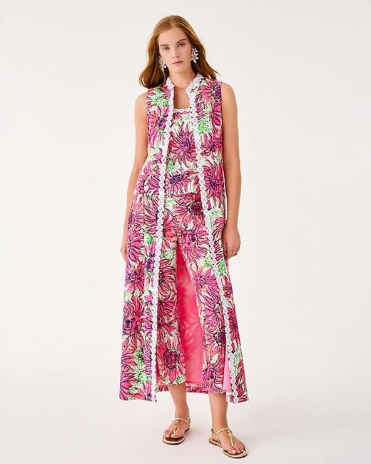 Lilly Pulitzer Pink Vanaday Duster Vest