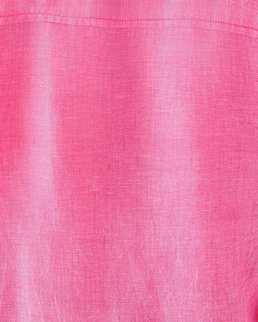 Lilly Pulitzer Pink Sea View Linen Button Down Top