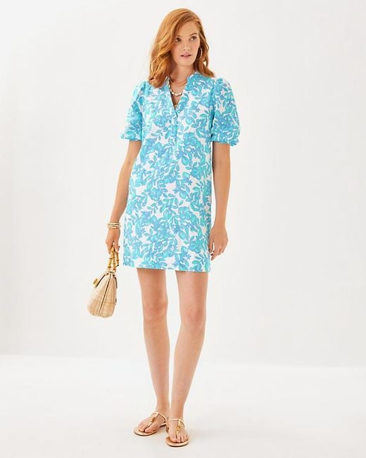 Lilly Pulitzer Blue Mialeigh Linen Dress