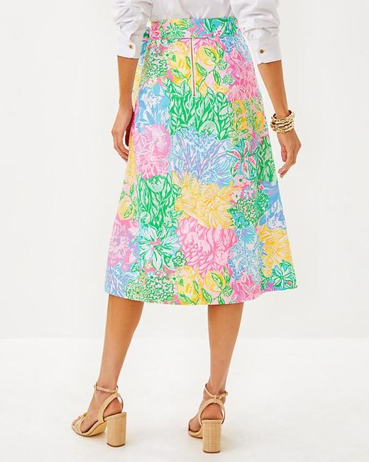 Jupe Lilly Pulitzer Kristy Skirt - Taille 4 - Motif Escargot Vert Multicolore - Neuf Avec étiquettes