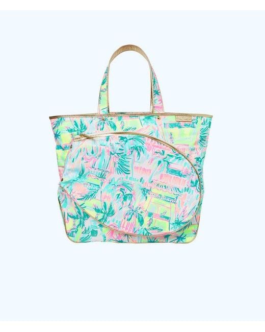 Lilly Pulitzer Blue Perfect Match Tennis Tote Bag