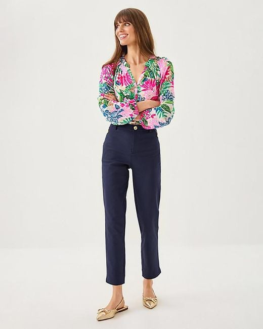 Lilly Pulitzer Blue 29" Ana High Rise Pant