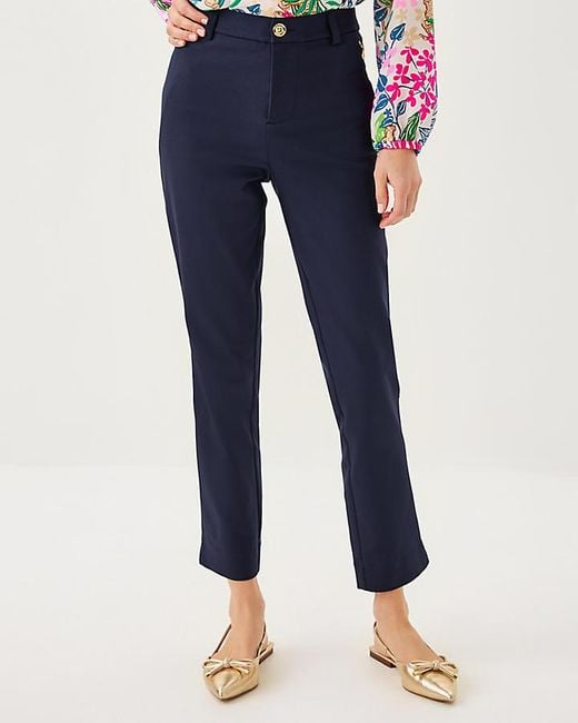 Lilly Pulitzer Blue 29" Ana High Rise Pant