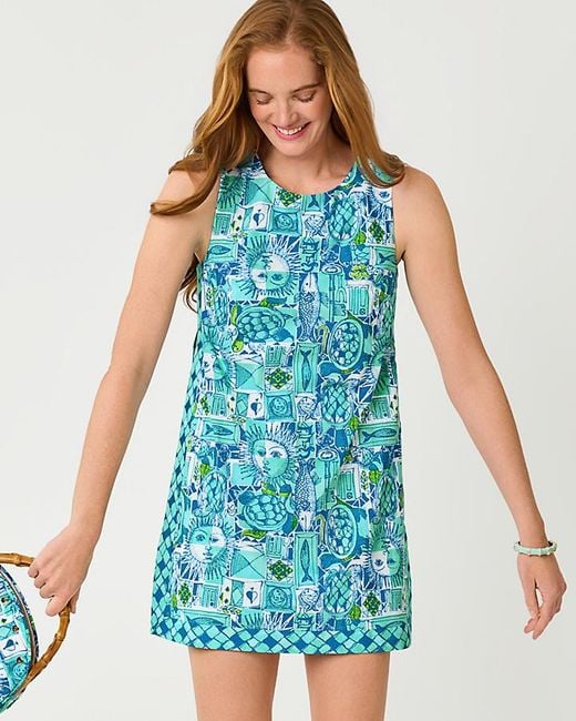 Lilly Pulitzer Blue Aisling Shift Romper