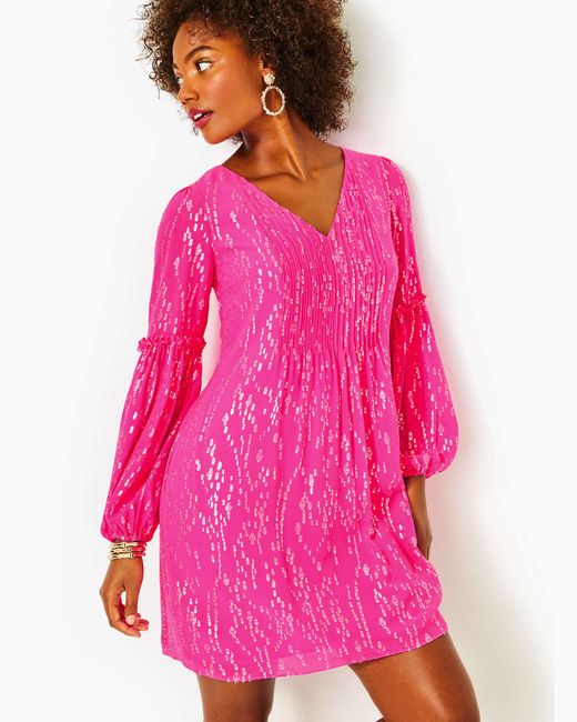 Lilly Pulitzer Pink Cleme Silk Dress