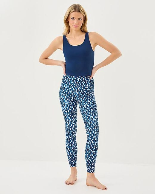 Lilly Pulitzer Blue Upf 50+ Luxletic 26" Weekender High Rise Legging