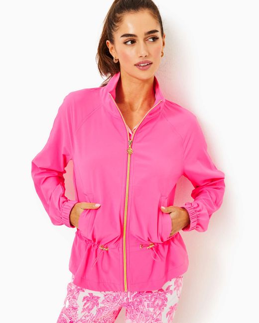 Lilly Pulitzer Pink Upf 50+ Luxletic Islanna Performance Jacket