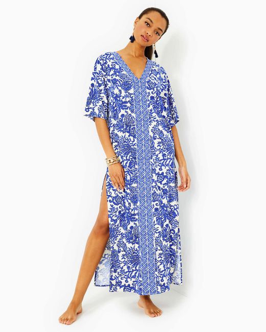 Lilly Pulitzer Blue Remelle Maxi Cover-up
