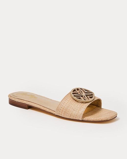 Lilly Pulitzer Natural Nessa Slide Sandal