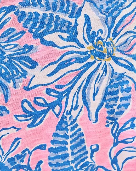 Lilly Pulitzer Blue Etta Scoop Neck Top