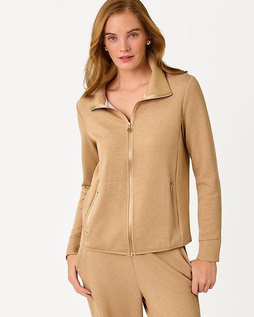 Lilly Pulitzer Natural Upf 50+ Basque Full Zip Jacket