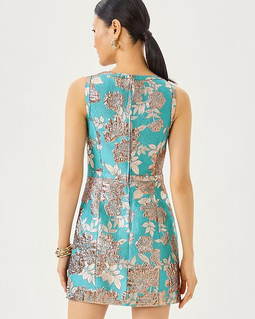 Lilly Pulitzer Blue Caitie Skirted Bottom Romper