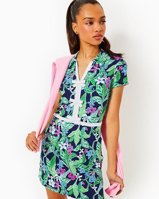 slim fit dress slacks Lilly Pulitzer Floral Dress Double Sided – LeftKneePatch main image 1