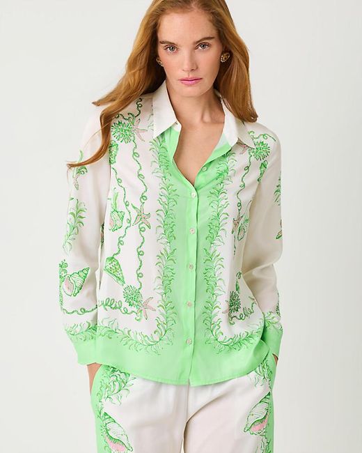 Lilly Pulitzer Green Koko Button Down Shirt
