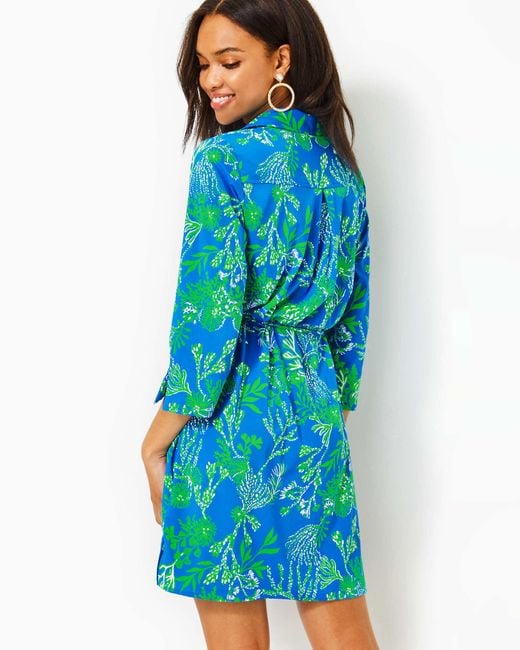 Lilly Pulitzer Blue Upf 50+ Pilar Tunic Dress