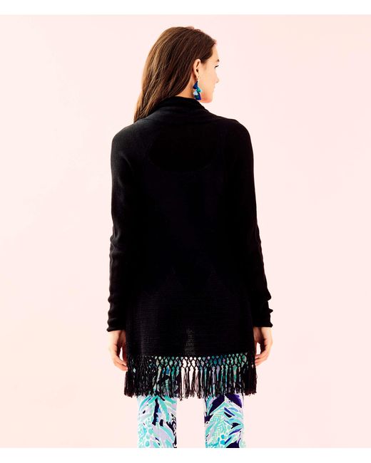 tatum long fringe hem cardigan