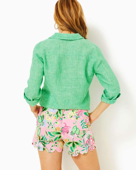 Lilly Pulitzer Green 5" Buttercup Stretch Short