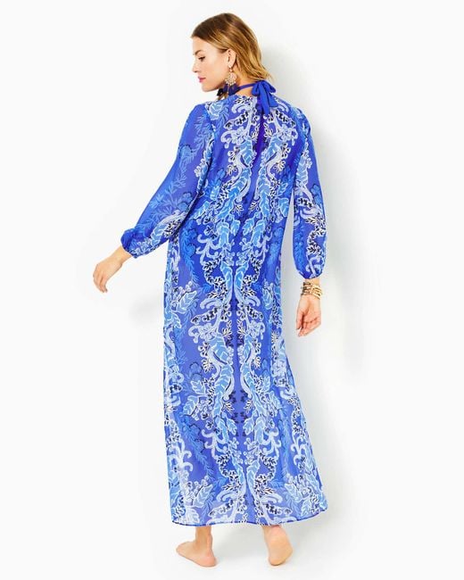 Lilly Pulitzer Blue Keir Maxi Cover-up