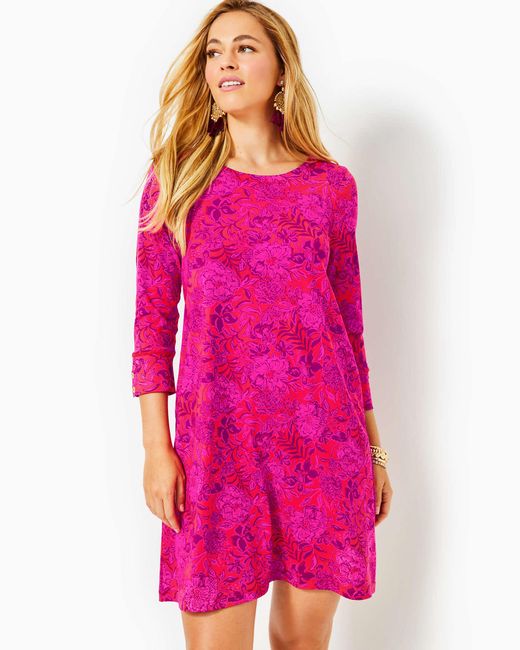 Lilly Pulitzer Pink Upf 50+ Solia Chillylilly Dress