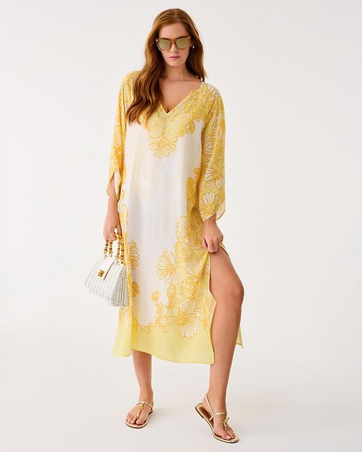 Lilly Pulitzer Tialah Maxi Caftan Cover-up in Metallic | Lyst