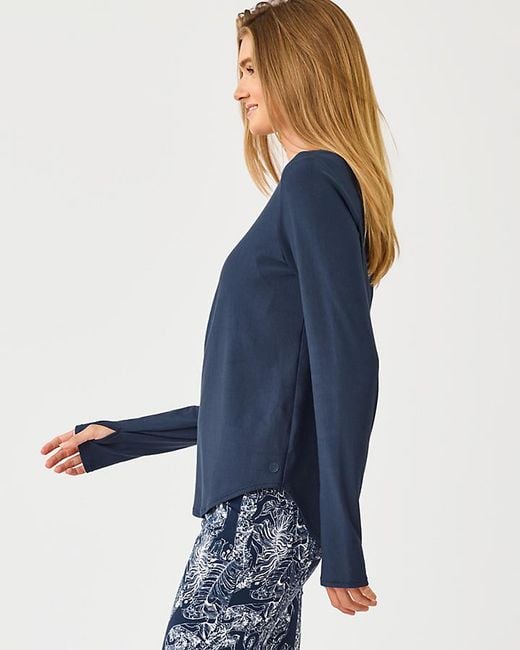 Lilly Pulitzer Blue Luxletic Affirmation Pullover