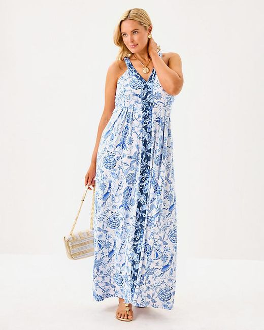Lilly Pulitzer Carmilla Maxi Dress in Blue | Lyst