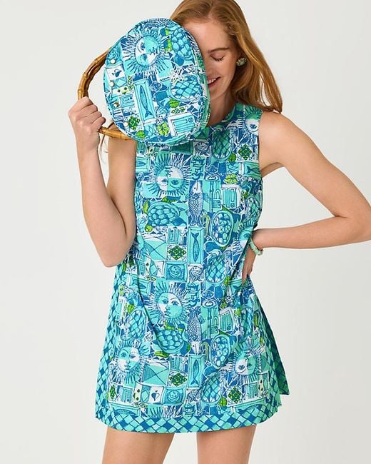 Lilly Pulitzer Blue Aisling Shift Romper