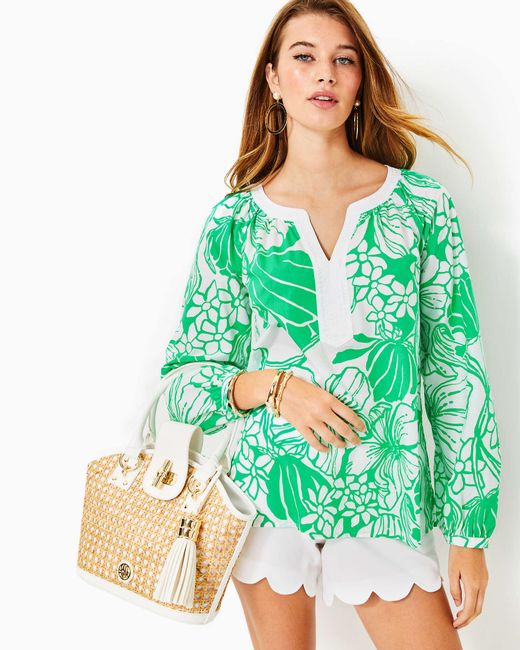 Lilly Pulitzer Green Camryn Tunic