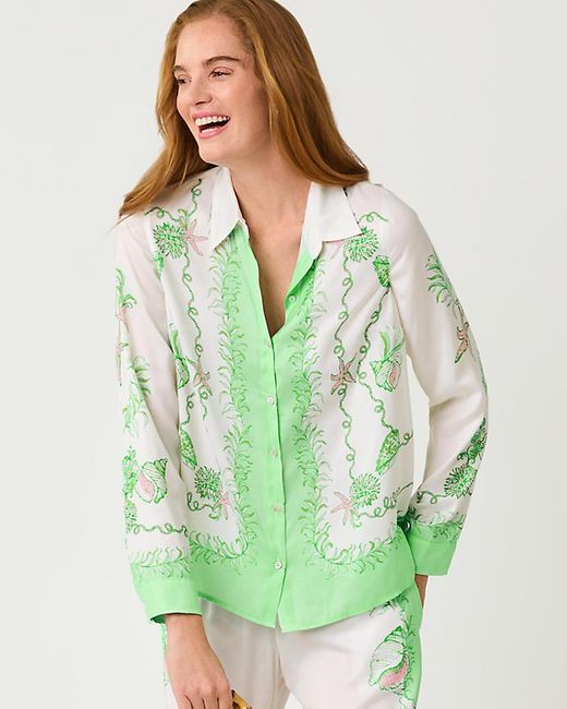 Lilly Pulitzer Green Koko Button Down Shirt