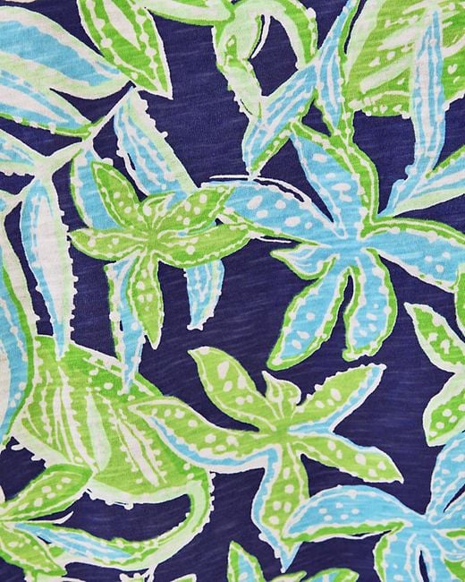 Lilly Pulitzer Blue Etta Scoop Neck Top