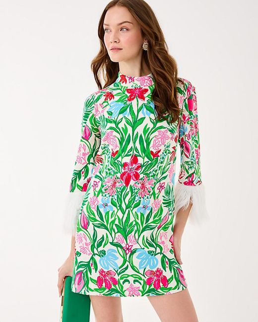 Lilly Pulitzer Green Agnes Skirted Shift Romper