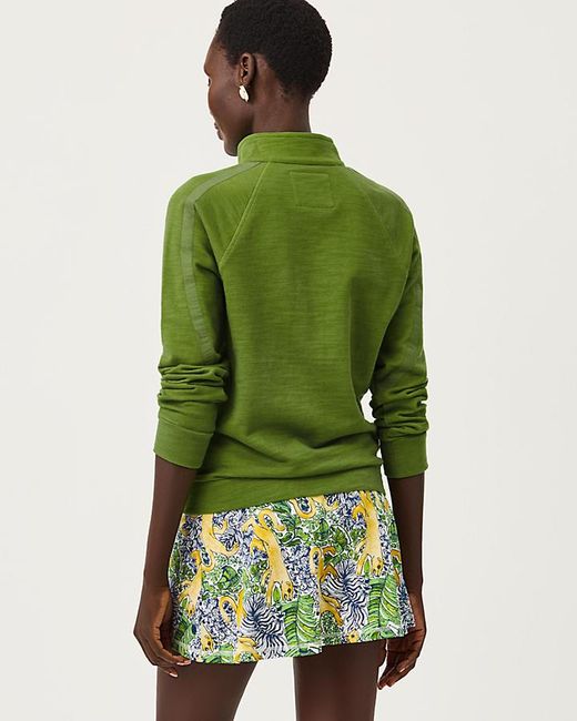 Lilly Pulitzer Green Ashlee Half-Zip Pullover