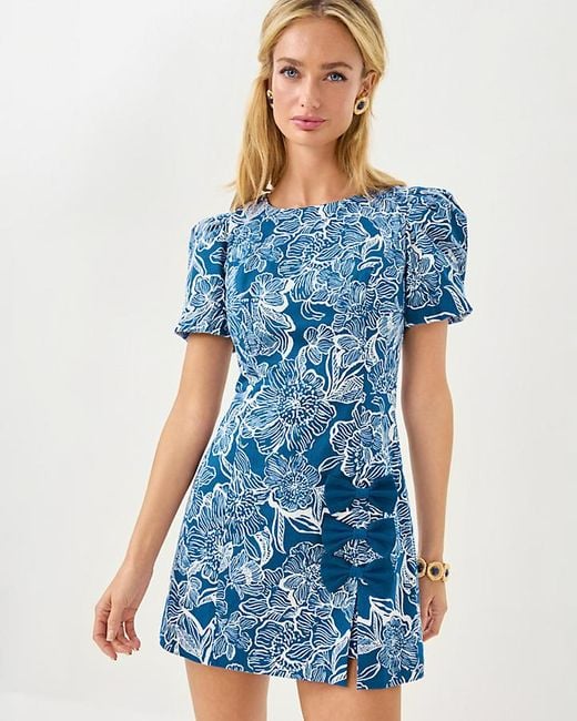 Lilly Pulitzer Blue Lala Skirted Romper