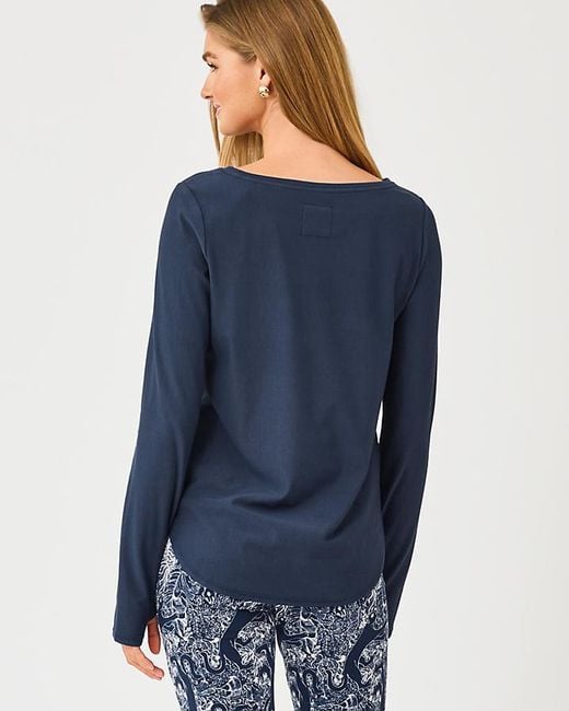 Lilly Pulitzer Blue Luxletic Affirmation Pullover