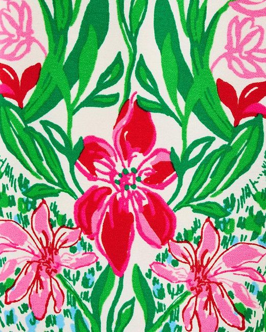 Lilly Pulitzer Green Agnes Skirted Shift Romper