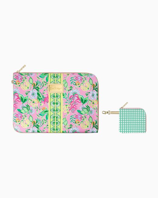 Lilly Pulitzer Green Tech Pouch Set