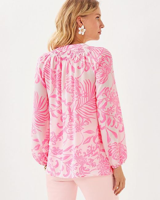 Lilly Pulitzer Pink Elsa Silk Top