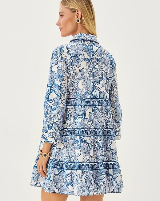 Lilly Pulitzer Blue Angie Shirtdress