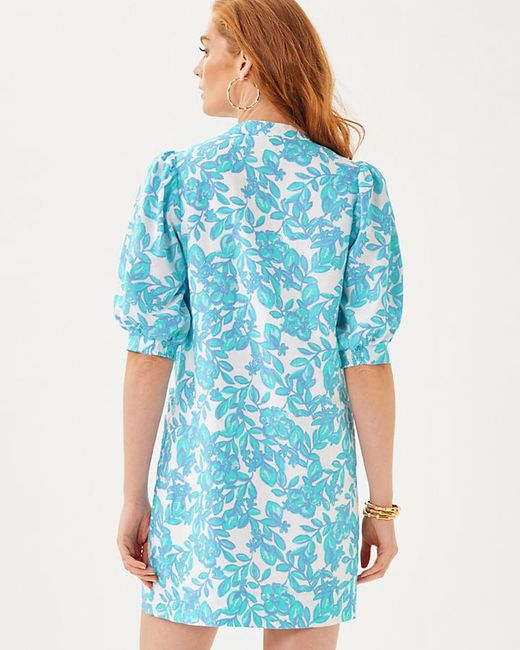 Lilly Pulitzer Blue Mialeigh Linen Dress