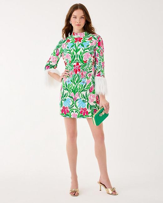 Lilly Pulitzer Green Agnes Skirted Shift Romper