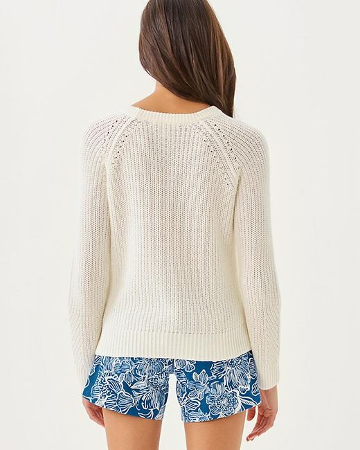 Lilly Pulitzer White Belgrave Sweater