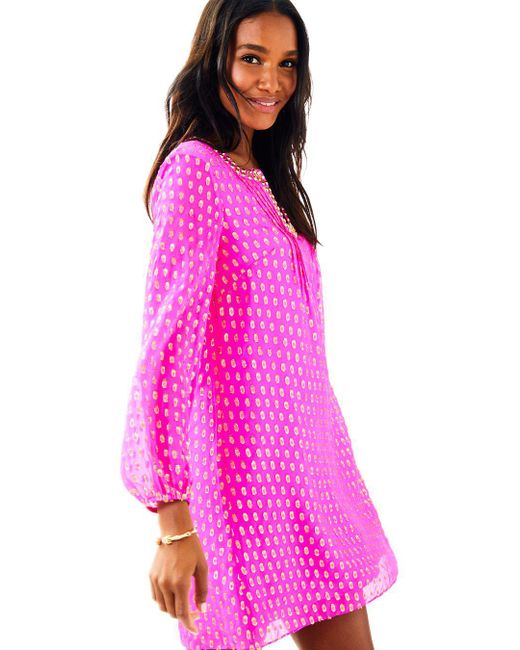 Lilly Pulitzer Pink Colby Silk Tunic Dress