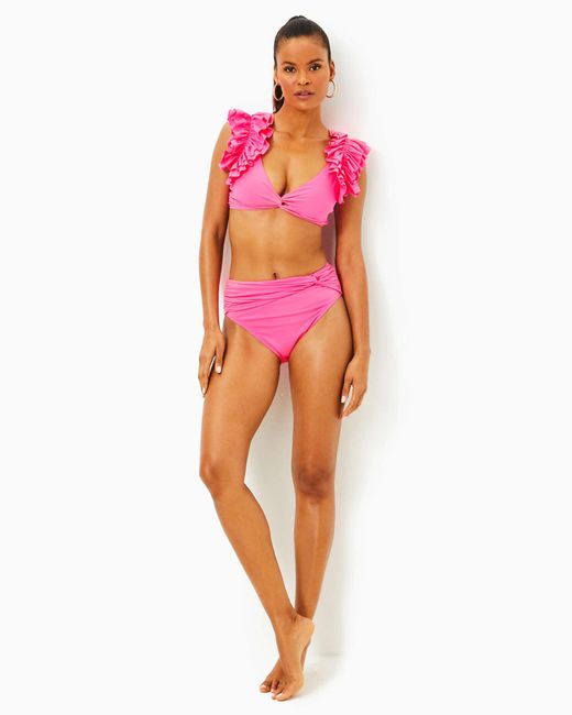 Lilly Pulitzer Pink Yarrow High Waisted Bikini Bottom