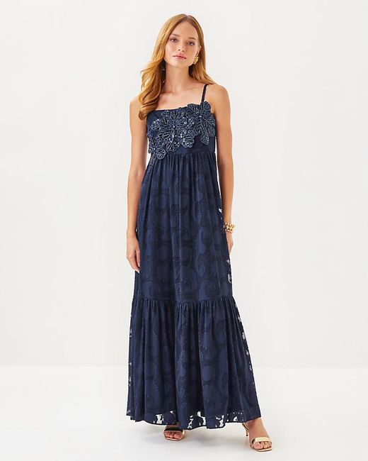 Dress Party Long By Lilly Pulitzer In Blue, Size: S