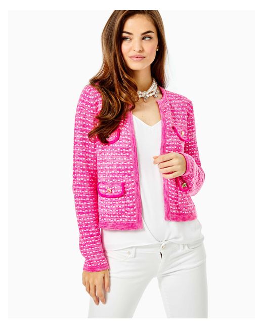 Lilly Pulitzer Tweed Kienna Cardigan in 