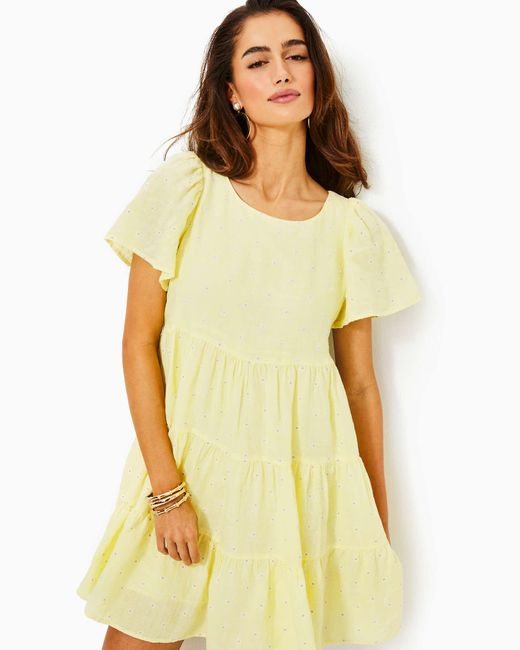 Lilly Pulitzer Yellow Jocelyn Linen Dress