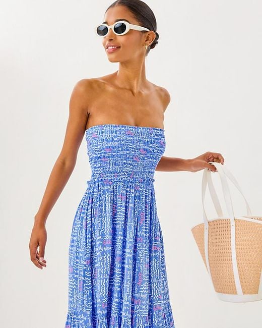 Lilly Pulitzer Anali Maxi Cover-up in Blue | Lyst