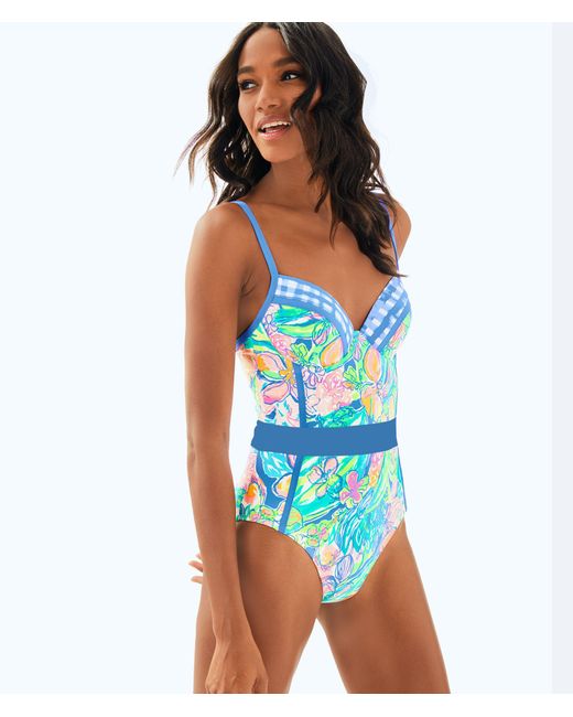 Lilly Pulitzer Blue Palma One Piece Swimsuit