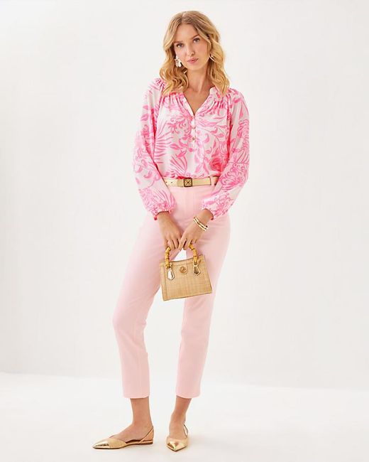 Lilly Pulitzer Pink Elsa Silk Top