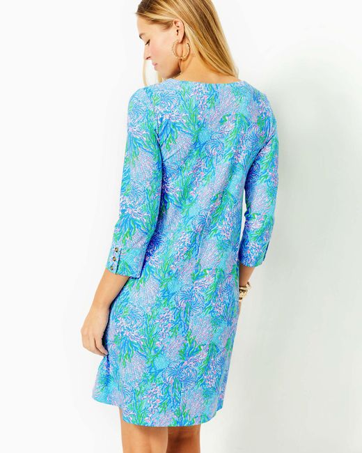 Lilly Pulitzer Blue Upf 50+ Solia Chillylilly Dress